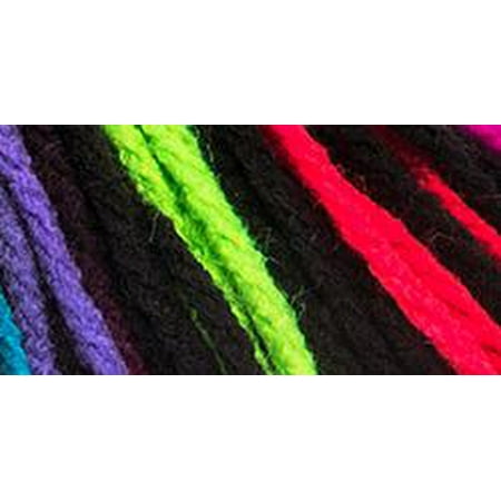 Red Heart Super Saver Neon Stripes Yarn, 236 Yd.