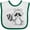 White and Green, variant on Inktastic Cute Woodland Animal Raccoon Boys or Girls Baby Bib