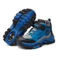 thumbnail image 4 of LNGOOR Bottes de Randonnée Isolées en Polaire pour Garçons - Griffes en Acier Résistantes à l'Usure Antidérapantes Imperméables Respirantes Légères et Confortables Chaussures de Sport Extérieures pour Camping Escalade, 4 of 7