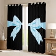 thumbnail image 2 of Feelyou Kawaii Cartoon Bow Blackout Curtains Set of 2 (52x84 Each) for Kids, Blue Princess Bowknot Window Curtains, Fairy Tale Style Curtains and Drapes, Living Room Curtains Decor, 2 of 6