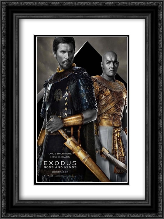 Exodus Gods And Kings 18x24 Double Matted Black Ornate Framed Movie Poster Art Print Walmart Com Walmart Com