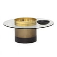 thumbnail image 3 of Sunpan Haru 35.5" Contemporary Metal Coffee Table in Polished Gold, 3 of 7