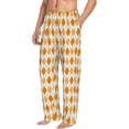 thumbnail image 6 of Hirioo Orange argyle for Women's PJ Pajama Pants Sleep Pants Women's Home Trousers with Pockets,S-3XL-XX-Large, 6 of 6