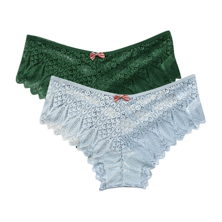 Clearance Woman Underwear  Xunlbb Women Lingerie G-string Lace Briefs Underwear Panties T String Thongs Knick 2pc