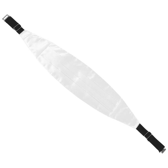 Suit Girdle Men's Belt Waist Band Costume Accessories Cummerbund for Male Groomsmen White Man