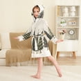 thumbnail image 4 of FORMRS Niños Bathrobe Unisex Hooded Robe Soft Plush Pajamas Sleepwear, Size 10-12T, Cartoon Christmas Trees, 4 of 7