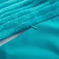 thumbnail image 3 of Nestl  Reversible Cut Plush Duvet Cover Set -  Soft Front Cut Plush Fleece & Back Brushed Microfiber Comforter Cover Teal Full 3 Piece, 3 of 5