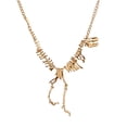 thumbnail image 1 of Fiudx Collar de Dinosaurios, Alegría de Aleación de Estilo Exagerado, Collar de Esqueleto para Regalo Familiar, Ideal para Fiestas En Casa, Accesorio de Moda, Requiere Almacenamiento Seguro., 1 of 5