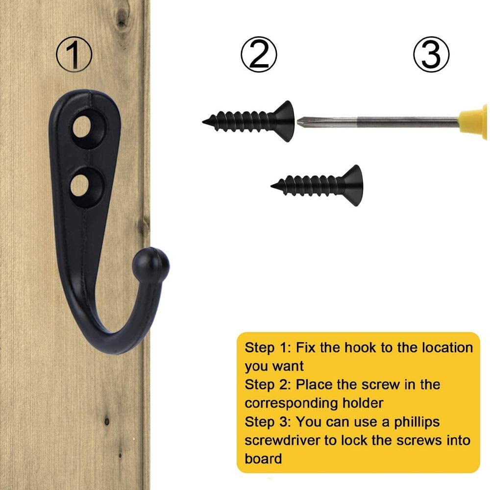 coat hooks no screws