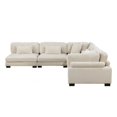 thumbnail image 3 of Lexicon Traverse 5-Piece Upholstered Corduroy Fabric Modular Sectional in Beige, 3 of 8
