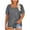 *Gray, variant on VBVC Women's Plus Square Neck Short Sleeve T-Shirts,Ladies Casual Puff Sleeve Loose Fit Tops,Summer Daily Wear Blouses For Women,Dark Blue,XL-5XL