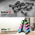 thumbnail image 2 of Troxlin 4‑Tier Dumbbell Storage Rack – Black Star Pattern Weight Holder for Home Gym, Compact Free Weight Organizer Stand(Stand Only), 2 of 9