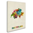 thumbnail image 2 of Trademark Fine Art "Switzerland Watercolor Map" Canvas Art by Michael Tompsett, 2 of 3