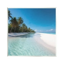 Stupell Industries Summer Tropical Beach Landscape Photography Unframed Art Print Wall Art, 12 x 12