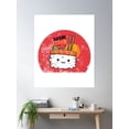 thumbnail image 2 of Sushi Lover'S Sushi Time Cute Kawaii Japanese Retro Design Graphic Poster Wall Art, Modern Wall Decor For Living Room Bedroom, 8x12 UNFRAMED, 2 of 3