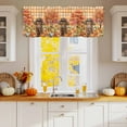 thumbnail image 2 of Valances for Windows Scottish Highland Cow Rod Pocket Short Curtain for bathroom living room bedroom Country Pumpkins Check 1 Panel 42x12in, 2 of 9
