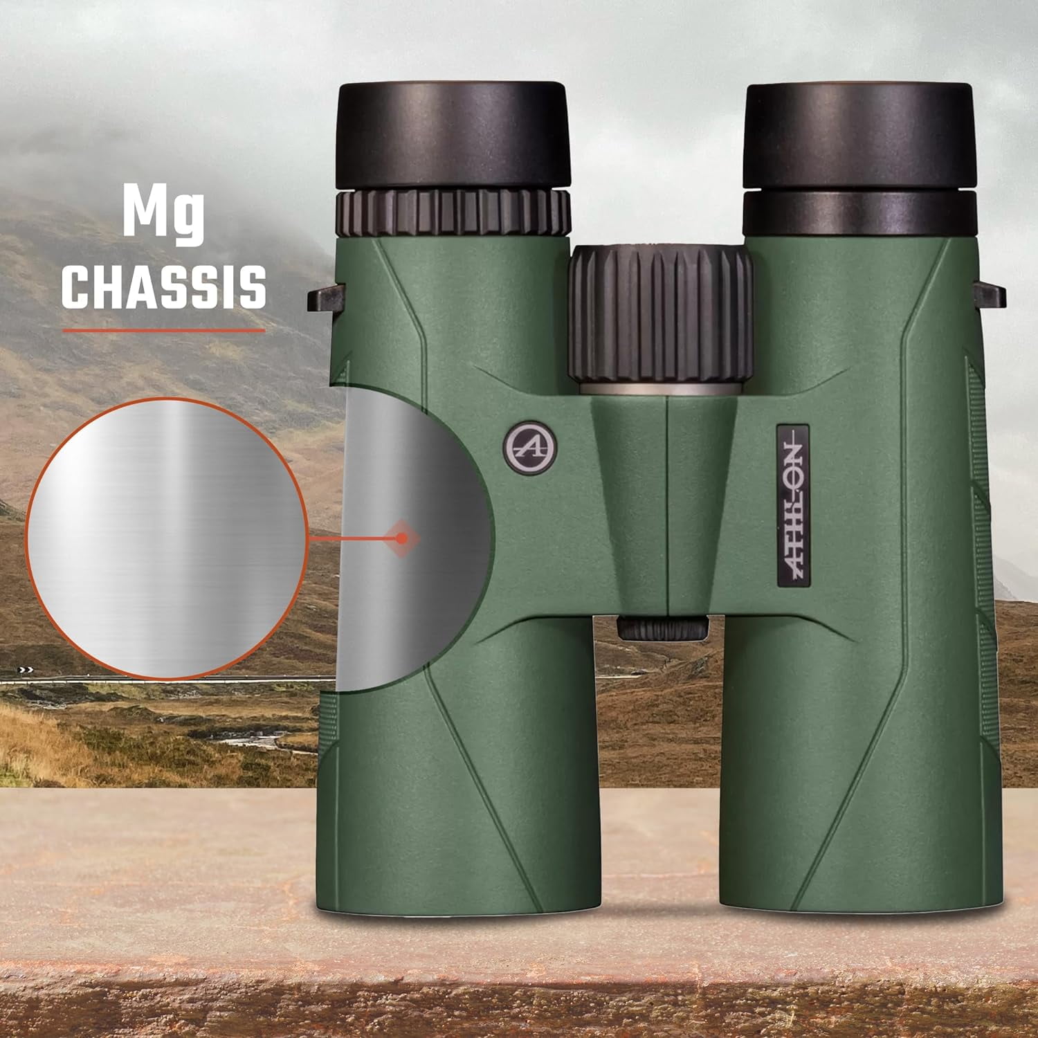 Athlon Forerunner 10x42 HD Binoculars w/Harness