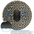 thumbnail image 4 of Disketp Bee Hive Hexagon Small Mouse Pad 7.9x7.9 Inches,Washable Round Mousepad For Office Laptop Computer,Non-Slip Rubber Base Mouse Pads For Wireless Mouse, 4 of 9