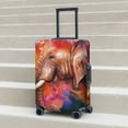 thumbnail image 5 of Uemuo Oil Paintings of Elephants Printed Washable Luggage Cover - Fashion Suitcase Protector Fits 18-32 Inch Luggage -X-Large, 5 of 9