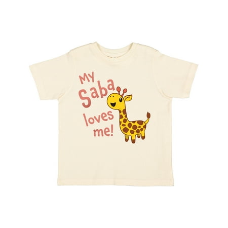 

Inktastic My Saba Loves Me- Cute Giraffe Gift Toddler Boy or Toddler Girl T-Shirt