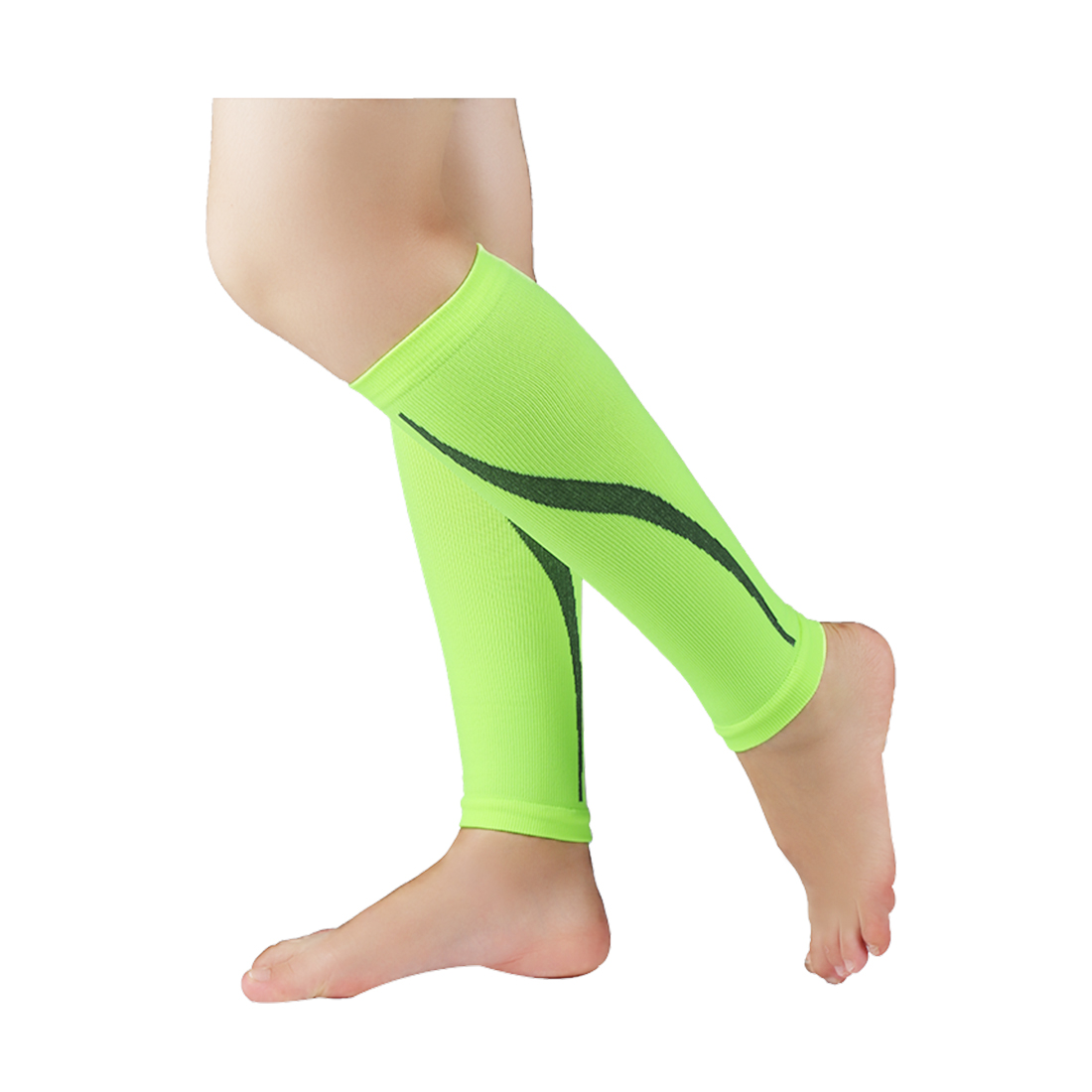 Footless Novelty Prints Compression Socks 1 pair Green One Size