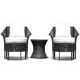 thumbnail image 2 of Gymax 5 PCS Patio Rattan Furniture Set Seats Chair Table With Ottoman Beige, 2 of 7