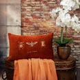 thumbnail image 2 of Parkland Collection Mira 12x20" Insect Cotton Throw Pillow in Rust Red/Gold, 2 of 6