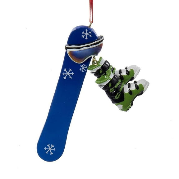 Kurt Adler 4.5-Inch Resin Snowboard Ornament – Personalized Holiday Christmas Decoration