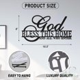 thumbnail image 4 of God Bless This Home Wall Decor - Letrero de metal rústico para casa de campo, entrada, sala de estar, cocina, comedor, 4 of 7