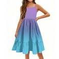 thumbnail image 4 of XADYUY Summer Dress for Girls 10-12 Casual A-Line Spaghetti Strap Cami Dresses Cute Flare Gradient Swing Sundresses for Girls,3-4 Years Purple, 4 of 4