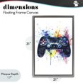 thumbnail image 4 of Stupell Industries Contemporary Colorful Gaming Controller Splatter Gray Floating Frame Canvas Art, 21 x 31, by Creative Studio, 4 of 8