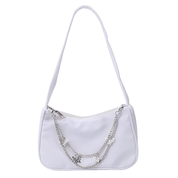 GASTROPOD Fashion Women Pure Color Butterfly Chain Underarm Bag Hobos Handbag (White) Shoulder Bags for Women