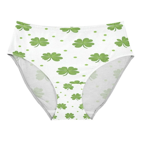 Women's Underwear Shamrock Leaves and Polka Dots Hipster Panties Underwear for women, X-Small