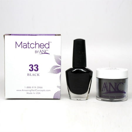 33 Piece Kit Factory Match - ANC m33 Amazing Nail Concepts Matched kit # 33 Black