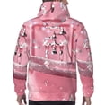 thumbnail image 7 of Uemuo Glittering Pink Bathtub Pattern Men's Hoodie - Casual Pullover Hoodie with Kangaroo Pocket, Stylish Hooded Sweatshirt for Everyday Wear-Large, 7 of 7