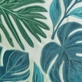 thumbnail image 6 of PIKWEEK Blue Tropical Leaf Monstera Palm Leaves Botanical Plant Round Tablecloth for Home Kitchen/Parties/Holiday Dinner White, 6 of 8
