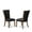 Black, variant on East West Furniture Verona Fabric Dining Chairs in Walnut/Tan (Set of 2)