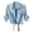 Blue, variant on HJYCHN Womens Long Sleeve Tops Tie Three Quarter Sleeve Jean Denim Shirt Knot Crop Jacket Button Down Top for a Casual Womens Shirts Blue M