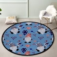 thumbnail image 3 of GZHJMY Round Rugs for Living Room, 4Th July Watercolor Pattern Non-Slip Coral Velvet Long Runner Rugs, Washable Water Absorbent Mat Carpet for Bedroom Kitchen Kids Room, 3 of 6