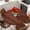 Brown, variant on Dark Brown Round Tablecloth, Fitted Table Cover with Elastic for 36"-44" Round Tables, Vintage Country Monochrome Chocolate Color Table Cloth Outdoor Indoor Dinning Party Waterproof Tablecloths