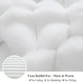 thumbnail image 5 of XeGe Set of 2 Fluffy Faux Rabbit Fur Pillowcases, Cozy Luxury Striped Plush Fuzzy Zippered Pillow Cases, Decorative Shaggy Furry Ribbed Long Pillow Shams for Bedroom Living Room 20x36, King, White, 5 of 7