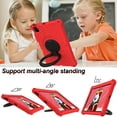 thumbnail image 3 of Kids Friednly Case for iPad Pro 11" 4th 3rd 2nd Gen 2022/2021/2020/2018, EVA Foam Shoulder Strap Shockproof Protective Case with 360 Degree Rotated Handle Bracket Stand Heat Dissipation Cover,Red, 3 of 7
