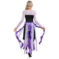 thumbnail image 2 of Mufeng Women Halloween Club Cocktail Party Dress Gown Witch Cosplay Mermaid Dress Carnival Party Maxi Purple M, 2 of 7