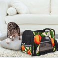 thumbnail image 7 of Peach Sherpa Fabric Dog Carrier Bag 900D Oxford Cloth Pet Travel Bag 17x10x11.8 in Blue, 7 of 7