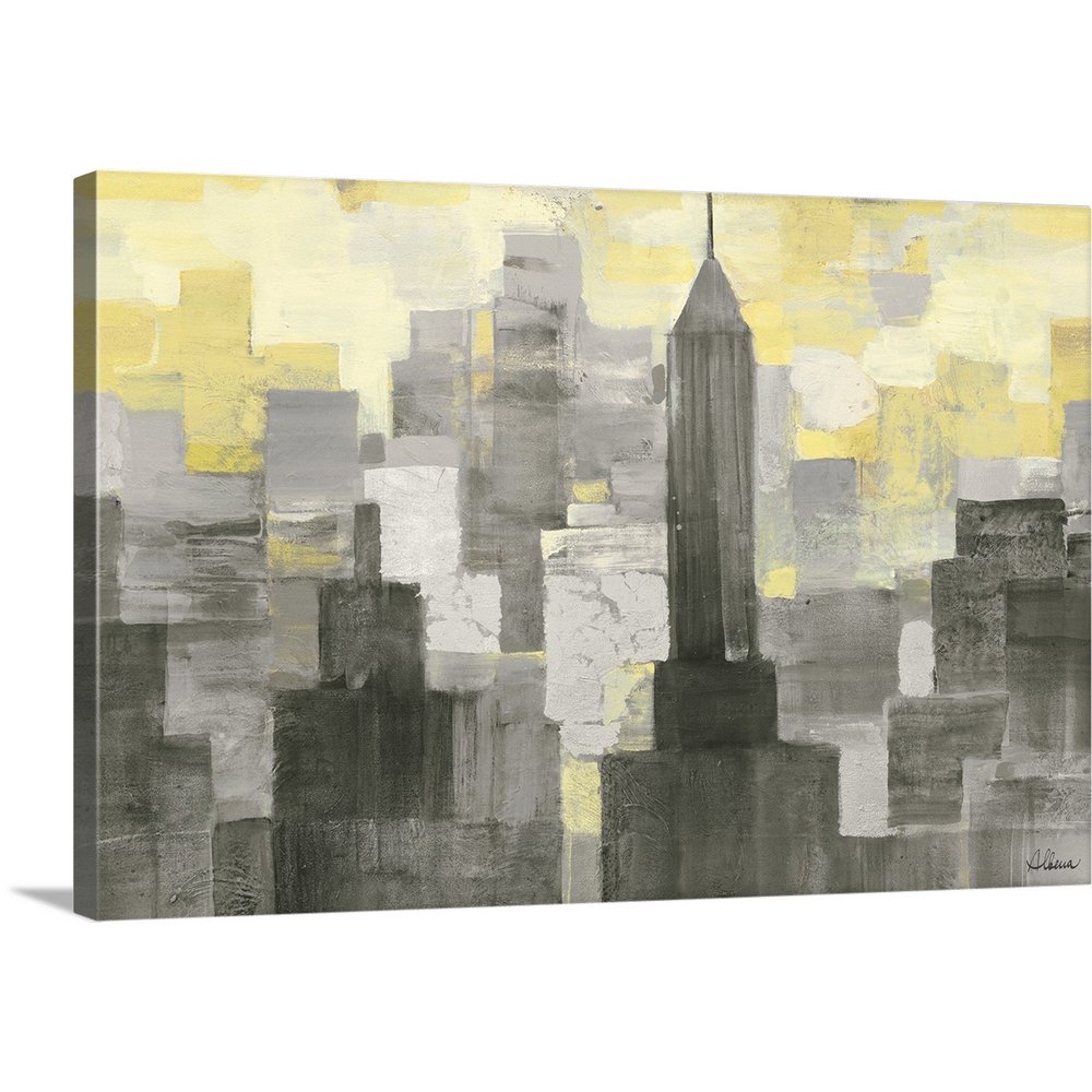 Great BIG Canvas "City Blocks Neutral" Canvas Wall Art 48x32