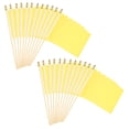 thumbnail image 1 of Uxcell 8x3 Inch Yellow Blank Stick Flag, 24Pcs Wooden Pole Handheld Solid Color Flag, 1 of 6
