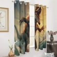 thumbnail image 2 of Dinosaurs Surfing Window Curtain Panels Grommet Blackout Curtains Blackout Curtains for Living Room, 2 of 7