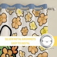 thumbnail image 6 of Easter Kitchen Curtains Window Panels, Bunny Ears Spring Yellow Flowers Potted Plant Rustic Insulated Window Treatment Curtain, Grommet Curtains for Bedroom/Living Room/Bathroom, 2 Piece 42"Wx54"L, 6 of 8