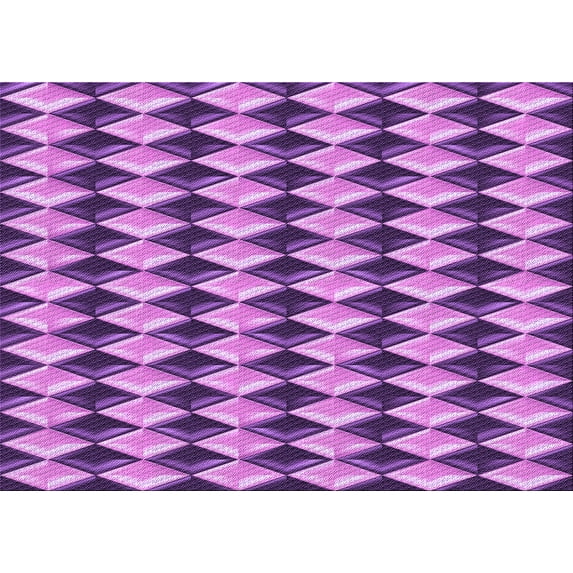 Ahgly Company Indoor Rectangle Patterned Violet Purple Area Rugs, 8' x 10'