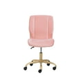 Mainstays Plush Velvet Office Chair, Blush